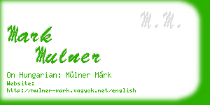 mark mulner business card
